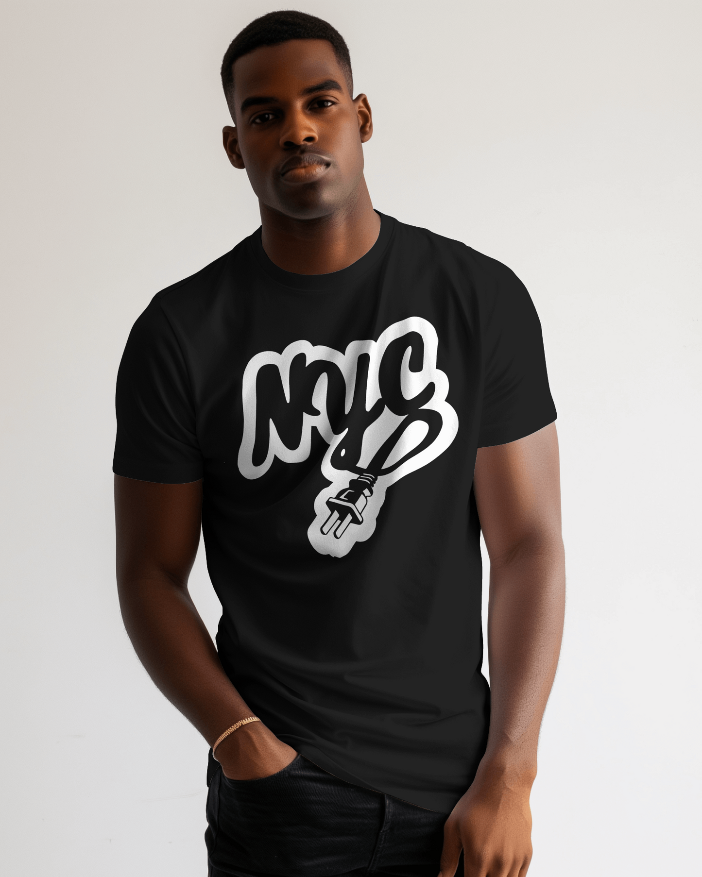 NYC PLUG OFFICIAL LOGO TEE POWERED BY ZILLIOHEIR$